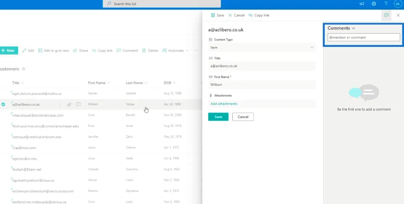 SharePoint-listeelement: Redigering av enkelt og flere elementer