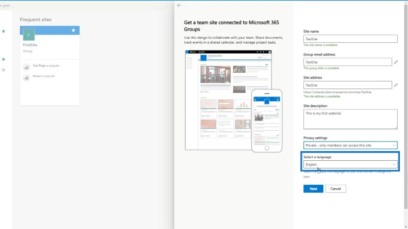 SharePoint Tutorial: Oprettelse af et nyt websted