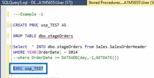 Tallennetut menettelyt SQL:ssä |  Yleiskatsaus
