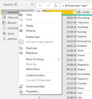 Oversikt over Query Editor-brukergrensesnittet i LuckyTemplates