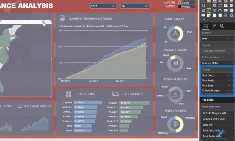 LuckyTemplates Shape Map Visualization for romlig analyse