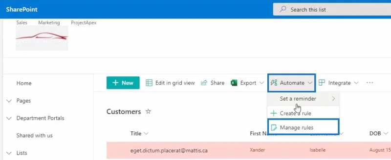 SharePoint Automate -ominaisuus | Esittely