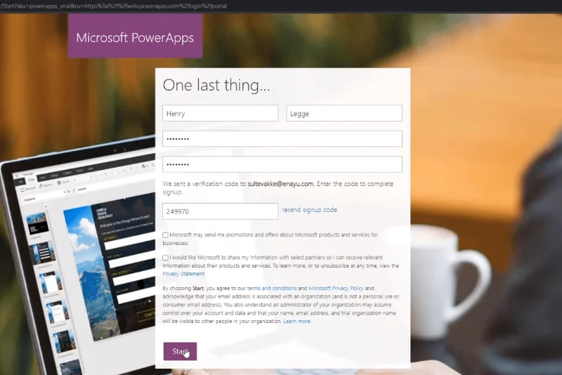Slik oppretter du en Power Apps-konto |  LuckyTemplates veiledning