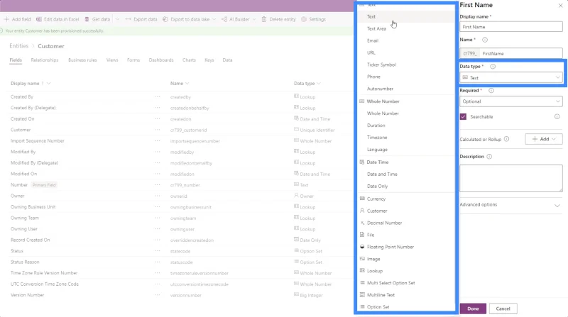 PowerApps-enheter: Slik legger du til forskjellige typer felt