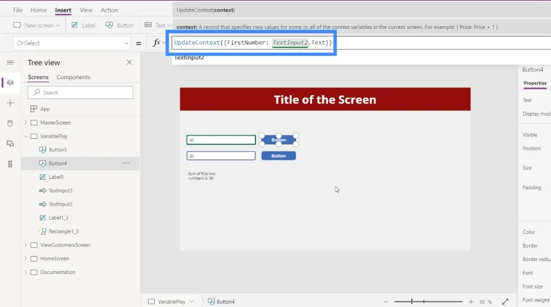 PowerApps-variabler: Identifisering av kontekstuelle og globale variabler