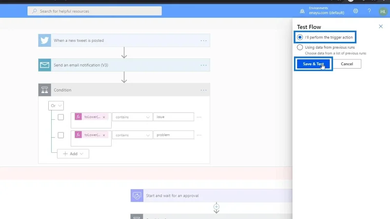 Microsoft Flow-godkjenning med flere alternativer