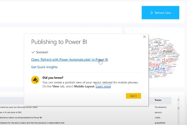 Sådan bruges Power Automate til at opdatere data i LuckyTemplates