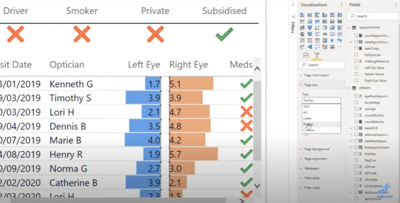 Dynamisk verktøytips i LuckyTemplates med innebygde diagrammer