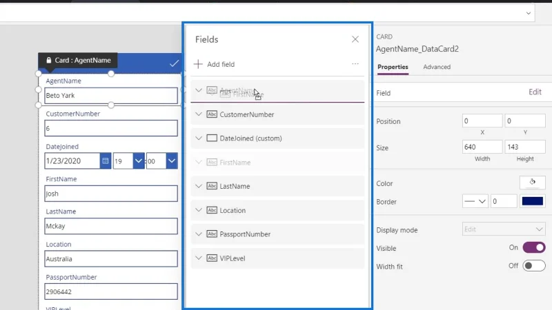 PowerApps-näyttö: muokkaaminen ja päivittäminen