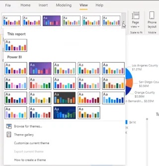 LuckyTemplates fargetemaer for enhetlige visualiseringer