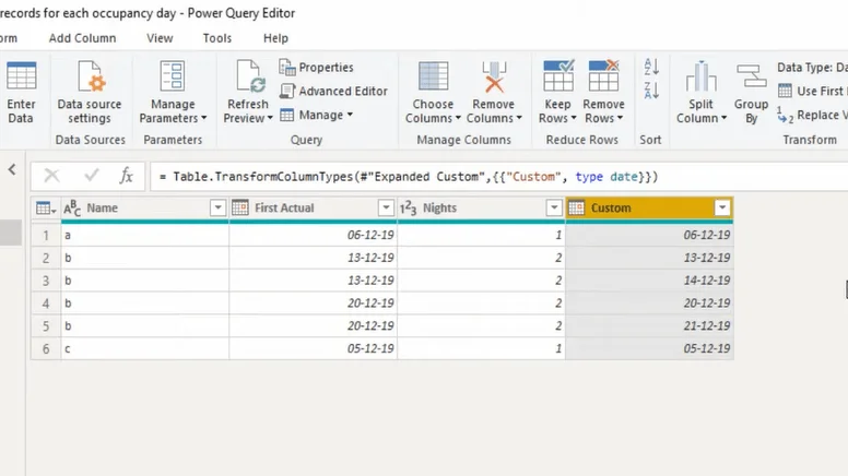 Power Query Lucky Templates |  Opprett nye poster basert på datofelt