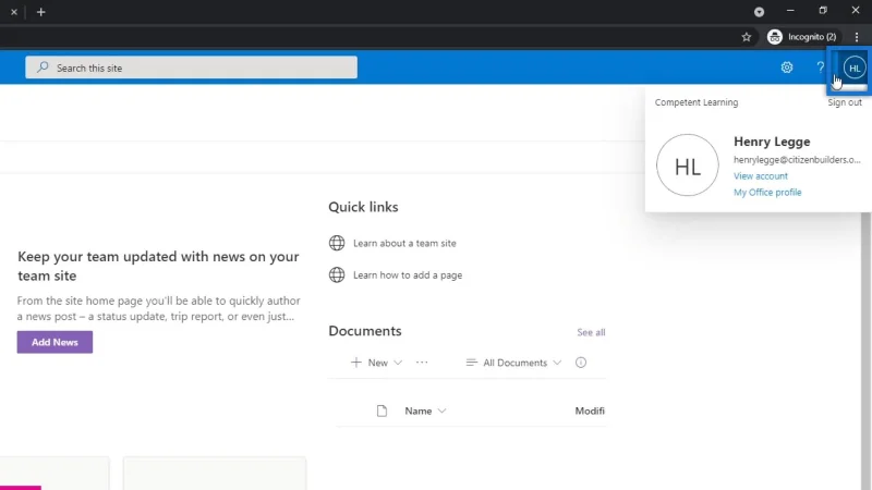 SharePoint-sivusto |  Asettelu ja valikko Esittely
