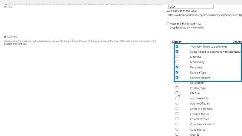 MS SharePoint-visninger |  Opprette og lagre
