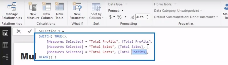 Datan visualisointitekniikka LuckyTemplatesissa – Multi Measure Dynamic Visuals