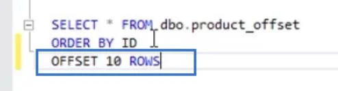 SQL-tietojen purkaminen OFFSETin ja FETCHin avulla