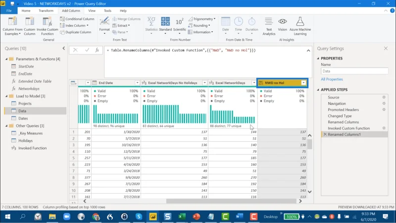 Beregn arbeidsdager mellom to datoer i LuckyTemplates