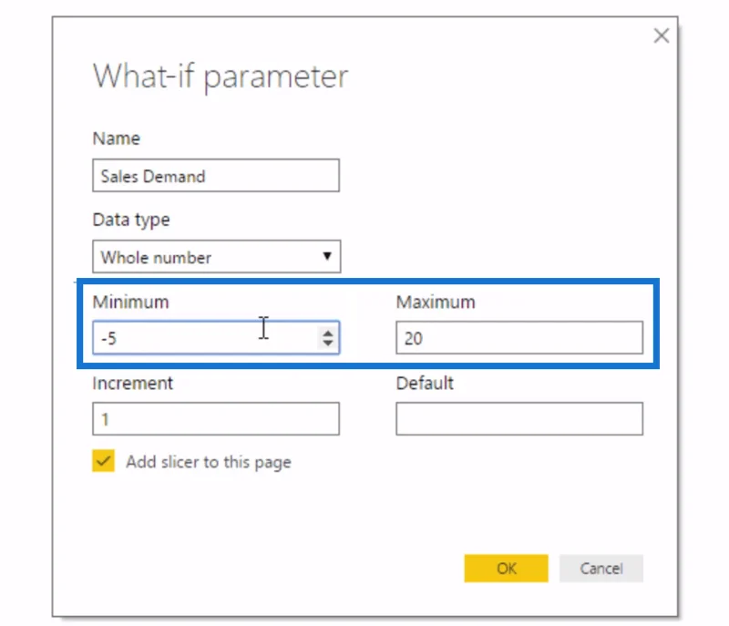 LuckyTemplates 'What-If'-parameterfunksjon