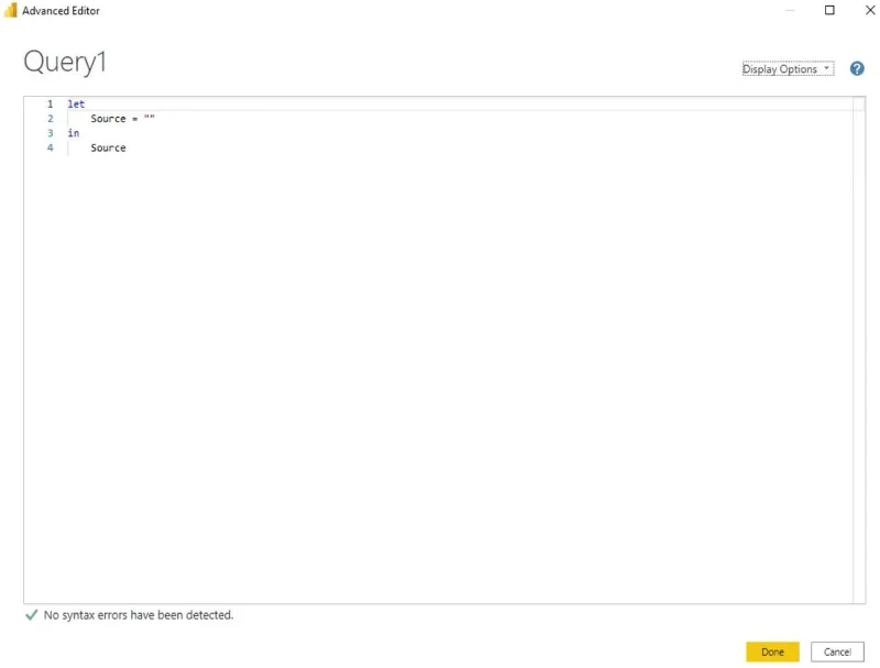 Muuttujat ja lausekkeet Power Query Editorissa
