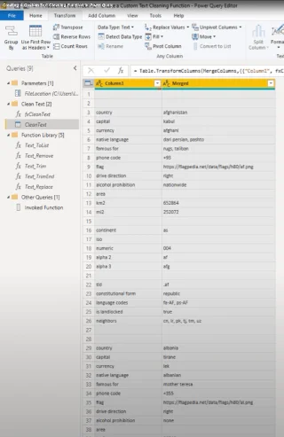 Opprette en tilpasset tekstrensefunksjon i Power Query