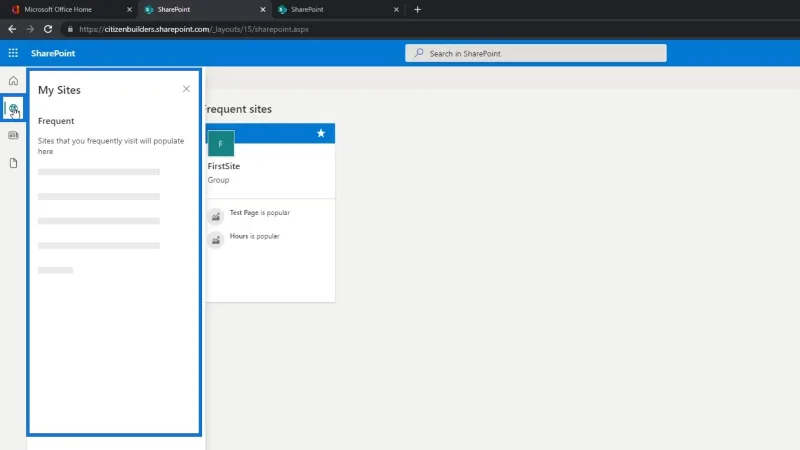 SharePoint-sivusto |  Asettelu ja valikko Esittely