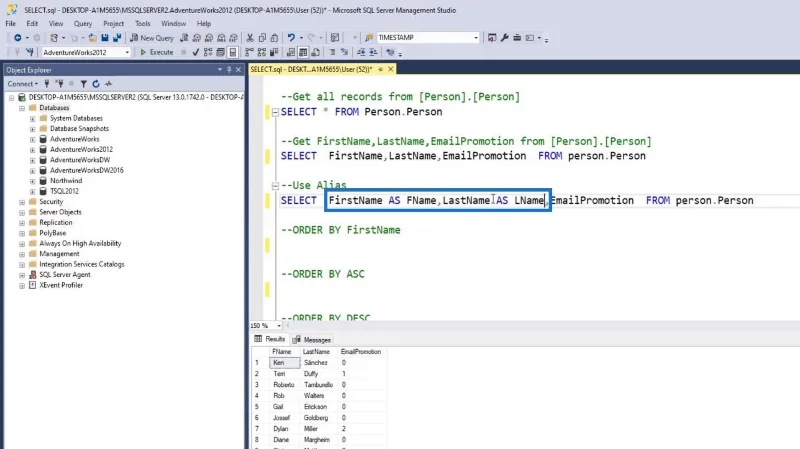 SQL SELECT -lauseke: Johdanto