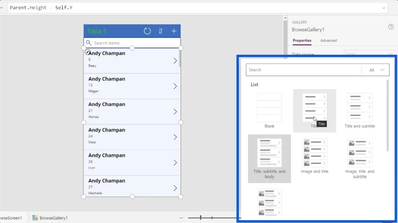 PowerApps-galleriat: Johdanto