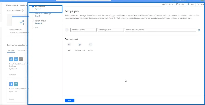 Power Automate UI-flyter: Oppretting og oppsett