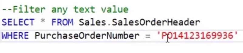 SQL WHERE -lauseke tietojen suodattamiseen