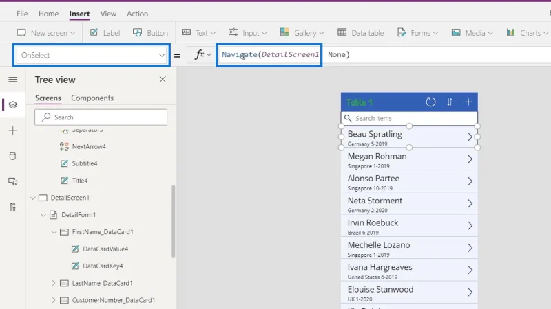 PowerApps-navigoinnin kontekstin yleiskatsaus