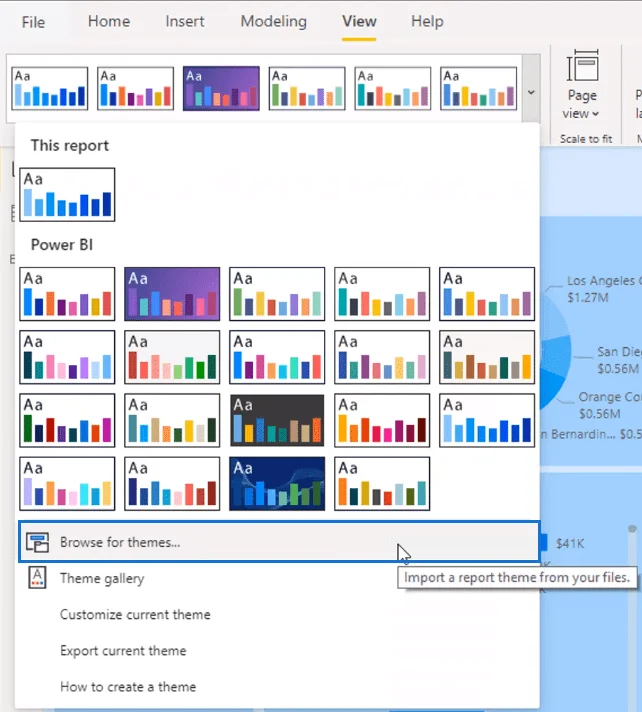 LuckyTemplates-väriteemat yhtenäisiä visualisointeja varten