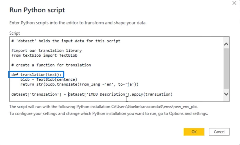 LuckyTemplates Python Tutorial: Sådan oversætter du tekster