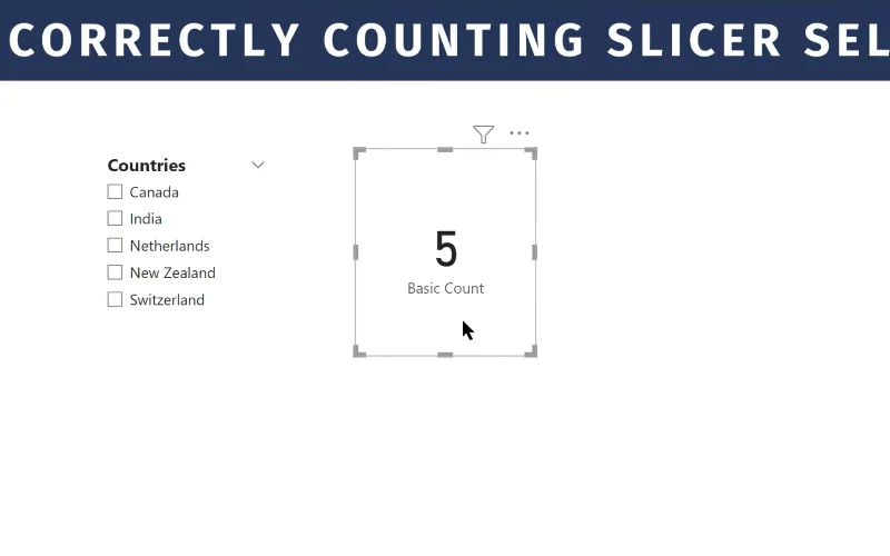 LuckyTemplates Slicers-veiledning: Telle valg riktig