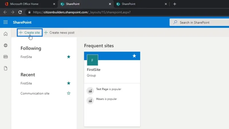 SharePoint Tutorial: Oprettelse af et nyt websted