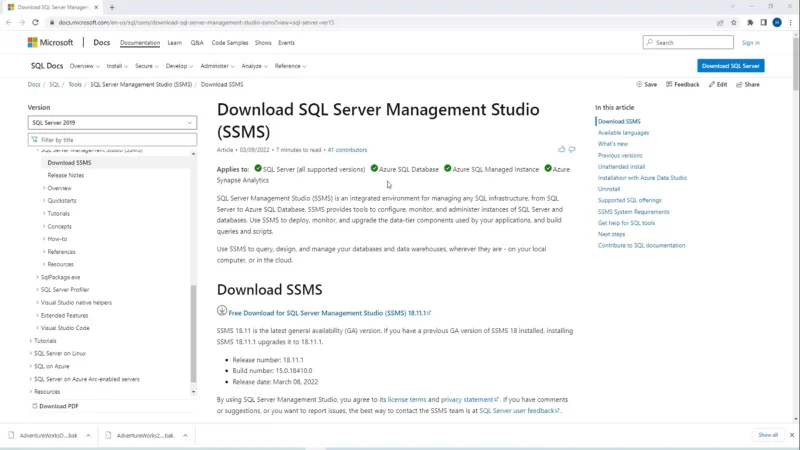 SQL Server download og installation