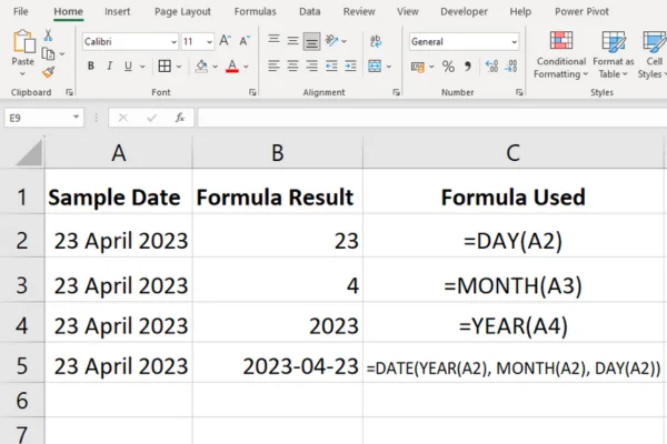Excel Formulas Cheat Sheet: Mellomveiledning