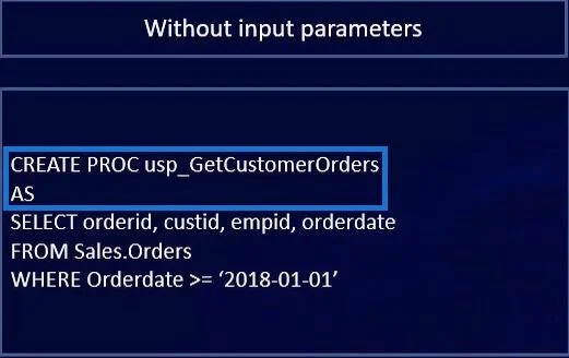 Tallennetut menettelyt SQL:ssä |  Yleiskatsaus