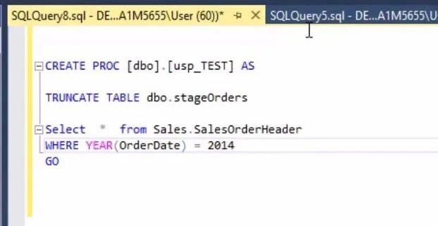 Tallennetut menettelyt SQL:ssä |  Yleiskatsaus