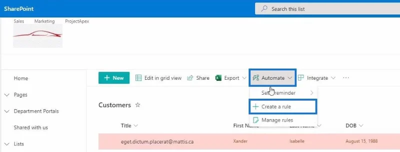SharePoint Automate -ominaisuus | Esittely