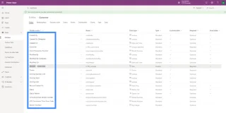 PowerApps-entiteetit: Erityyppisten kenttien lisääminen