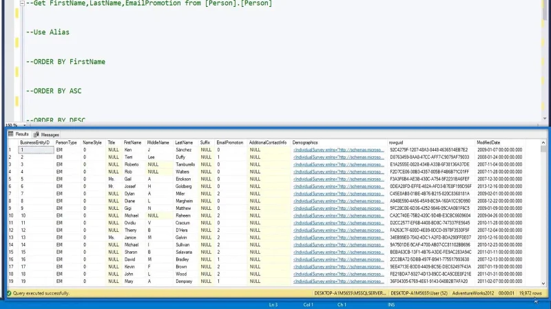 SQL SELECT -lauseke: Johdanto