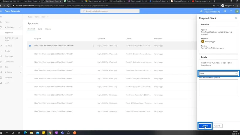 Microsoft Flow-godkjenning med flere alternativer