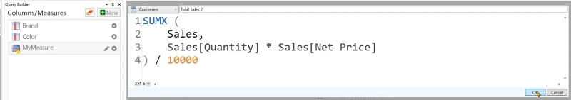 Bruke Query Builder-funksjonen i DAX Studio