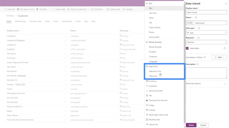 PowerApps-enheter: Slik legger du til forskjellige typer felt