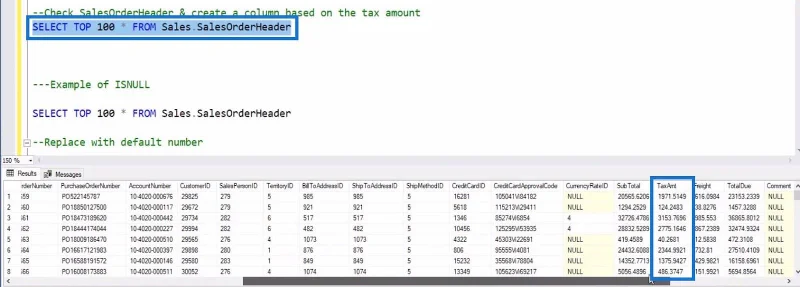 ISNULL SQL -funktio tapauslausekkeissa