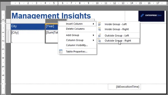 Lag et LuckyTemplates Sparkline-diagram i Report Builder