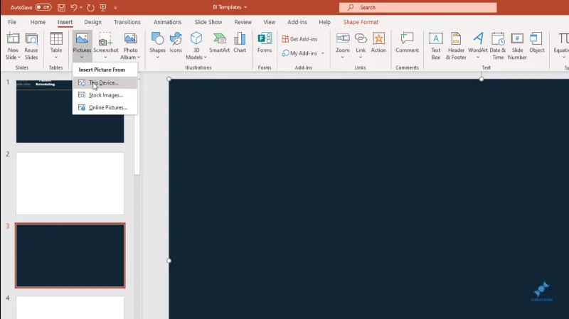 LuckyTemplates bakgrunnsbilde for rapporter som bruker PPT