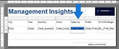 Hvordan formatere data i rapportbygger