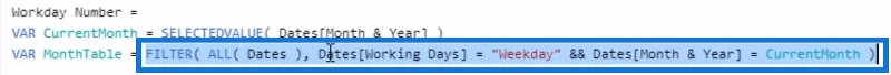 Työpäivän numeron esittely LuckyTemplatesissa DAX:n avulla