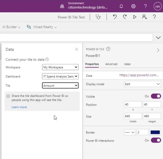 LuckyTemplates Tile |  Hvordan integreres i Power Apps