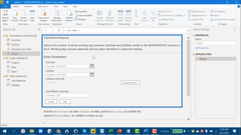 Beregn arbeidsdager mellom to datoer i LuckyTemplates